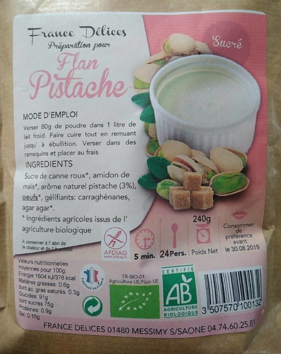 France Délices Flan Pistache sucré packshot