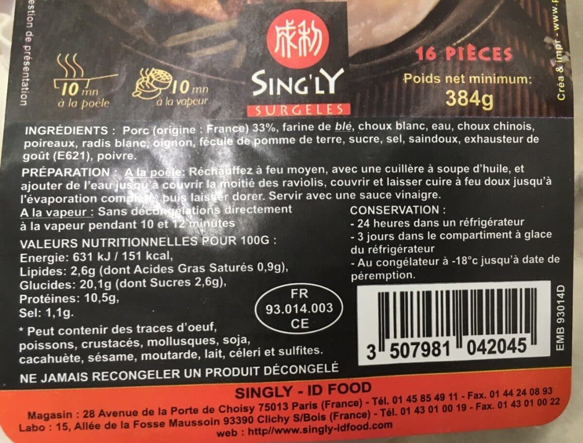 Open Food Facts Ichiban gyoza packshot