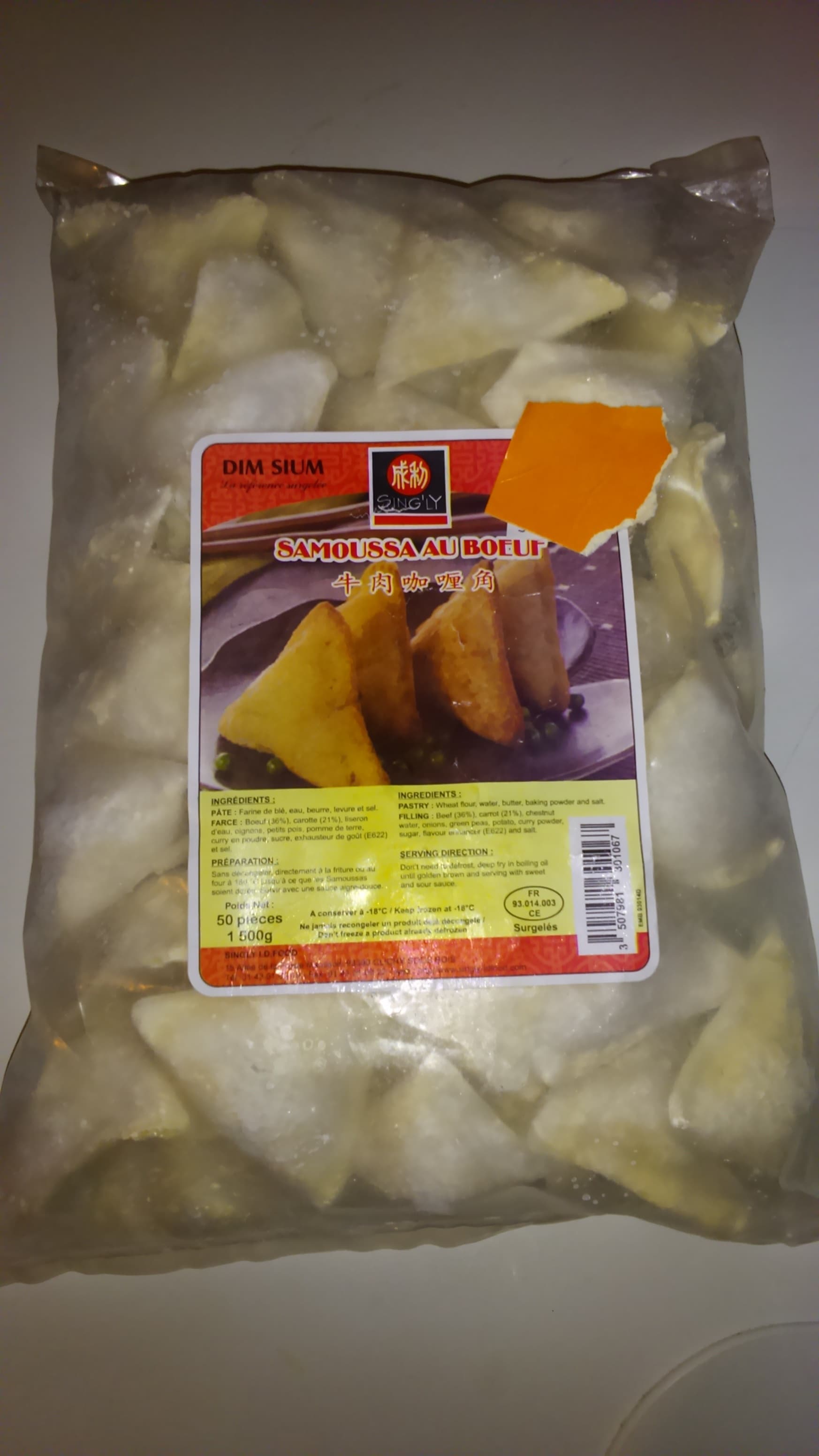 Dim Sium Samoussa au boeuf packshot
