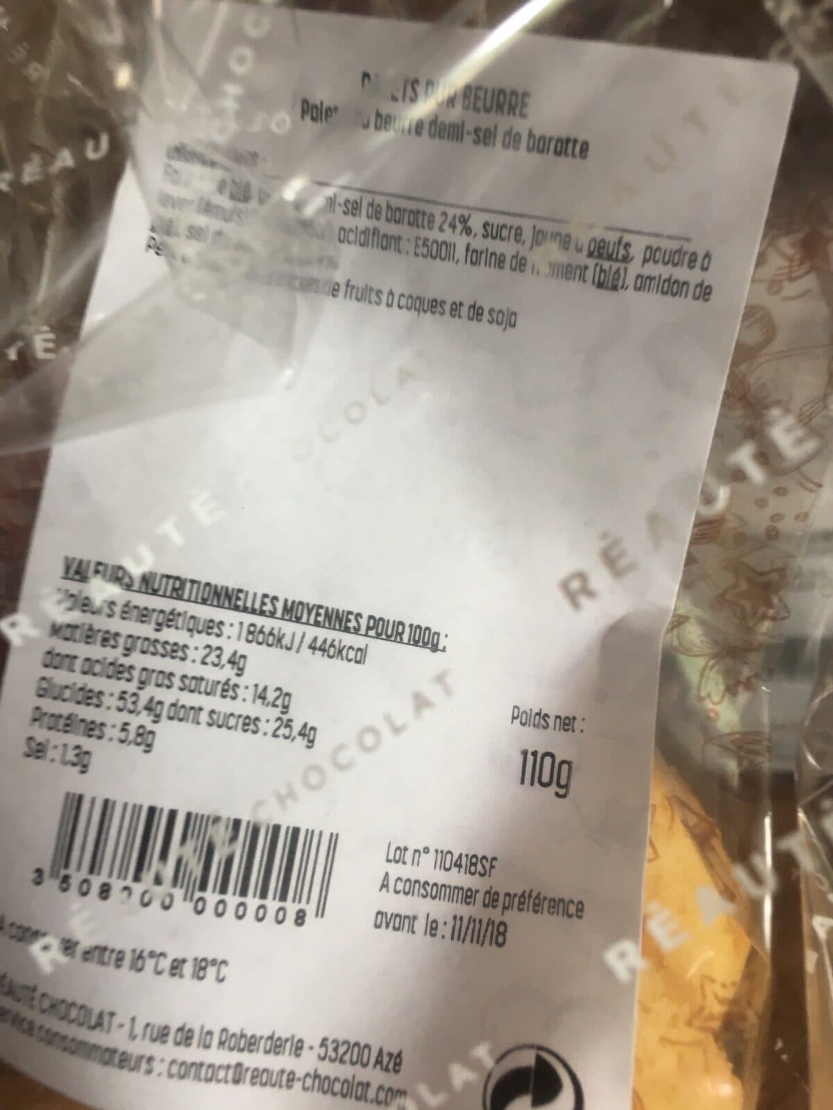 Open Food Facts Palets pur beurre packshot