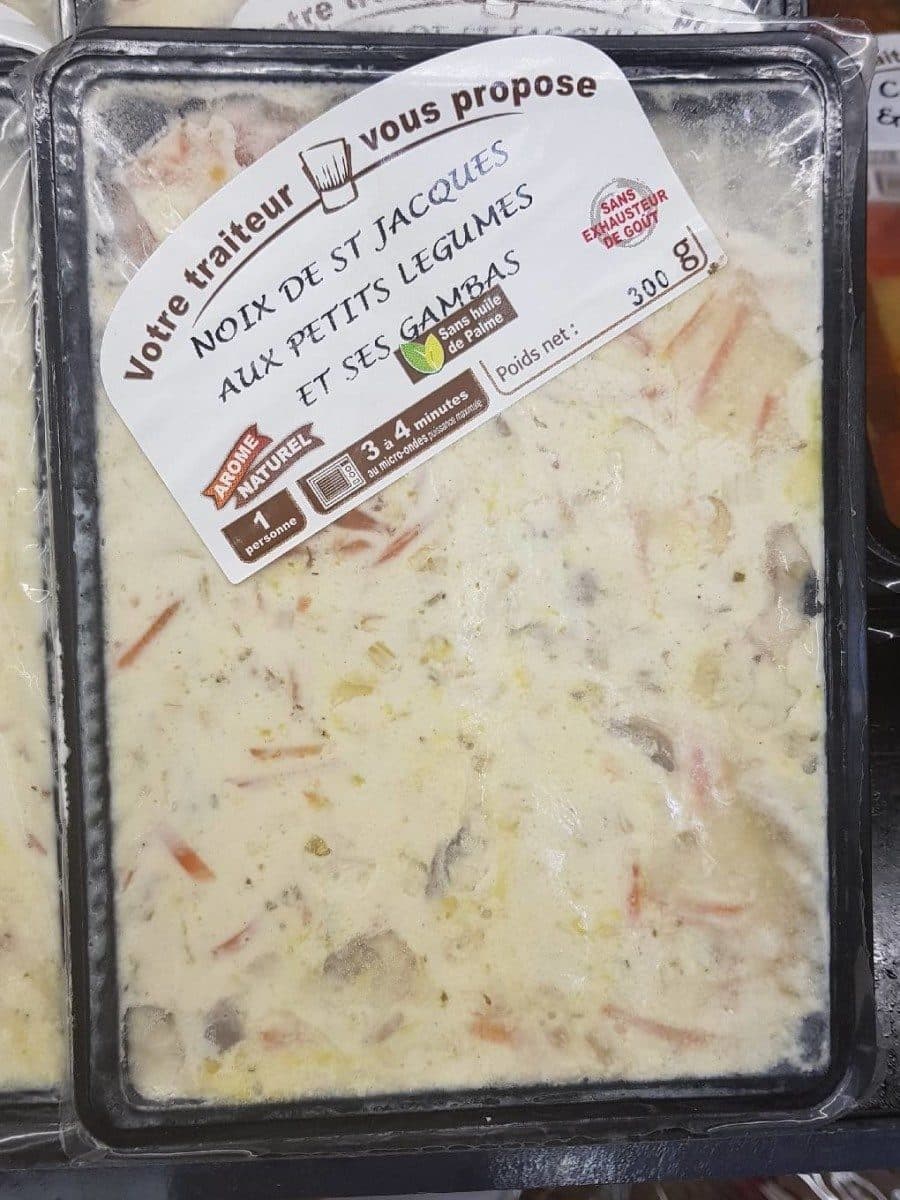 Open Food Facts Noix de st jacques aux petits légumes et ses gambas packshot