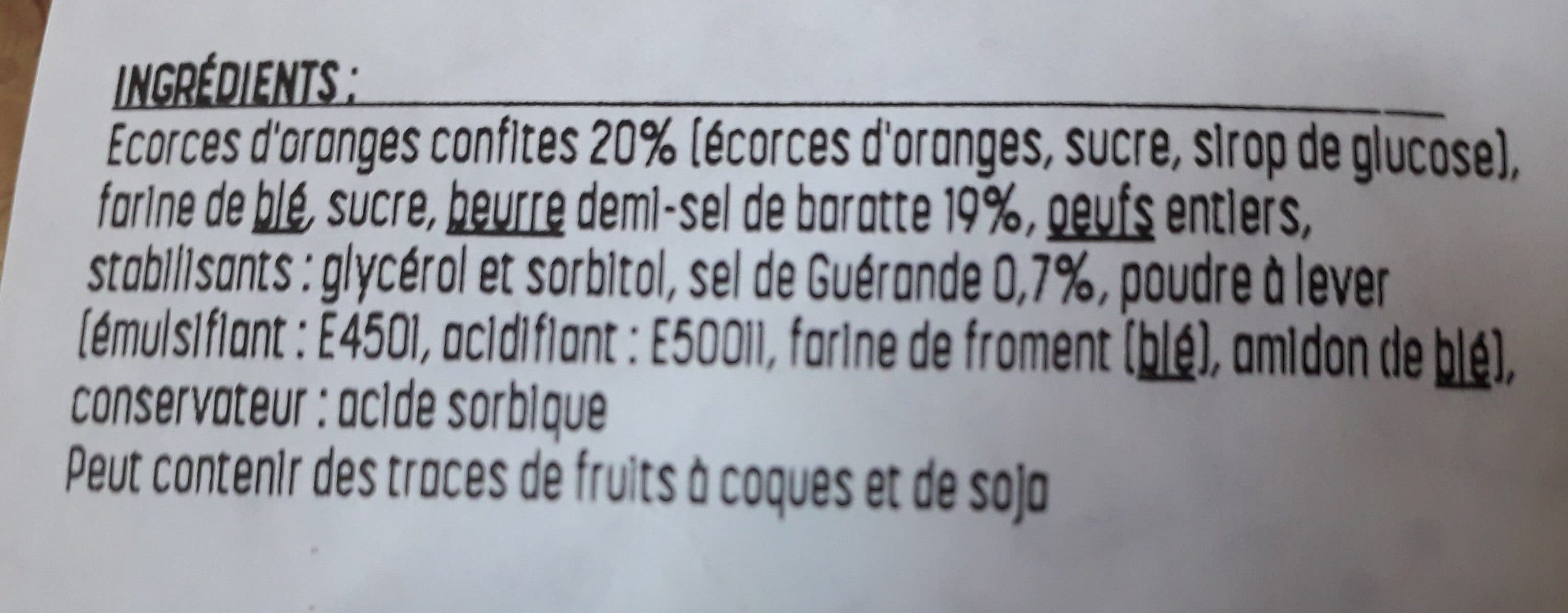 Open Food Facts Mini cake écorces orange packshot