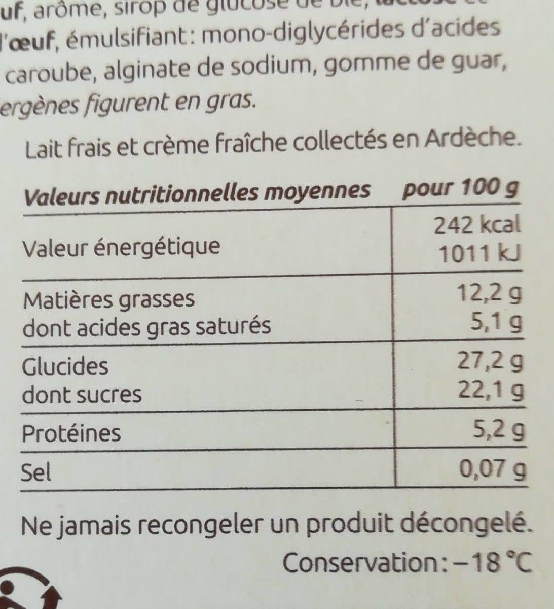 Open Food Facts Glace de l'ardeche nougat packshot