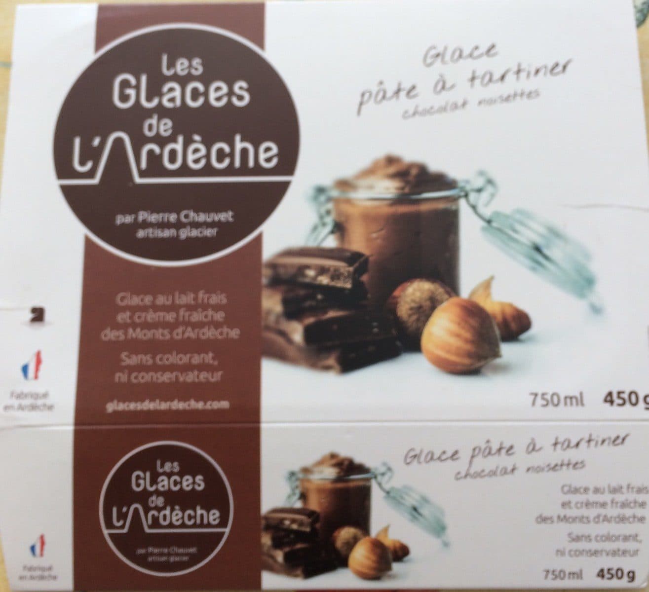 Les Glaces de l'Ardèche Glace pate à tartiner packshot