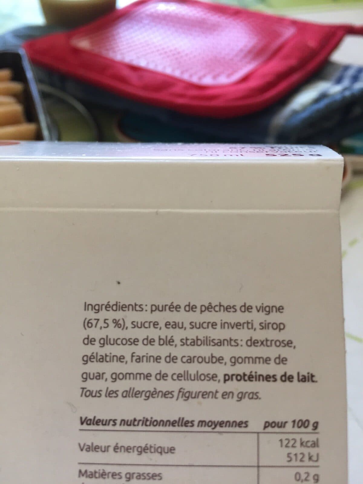 Les Glaces De L’Ardèche Sorbet pêche de vigne packshot