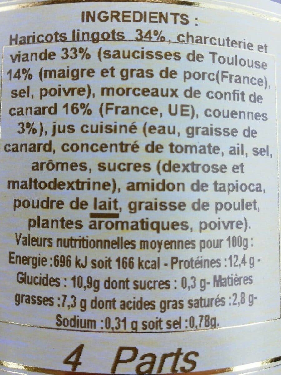 Open Food Facts Cassoulet au confit de canard packshot