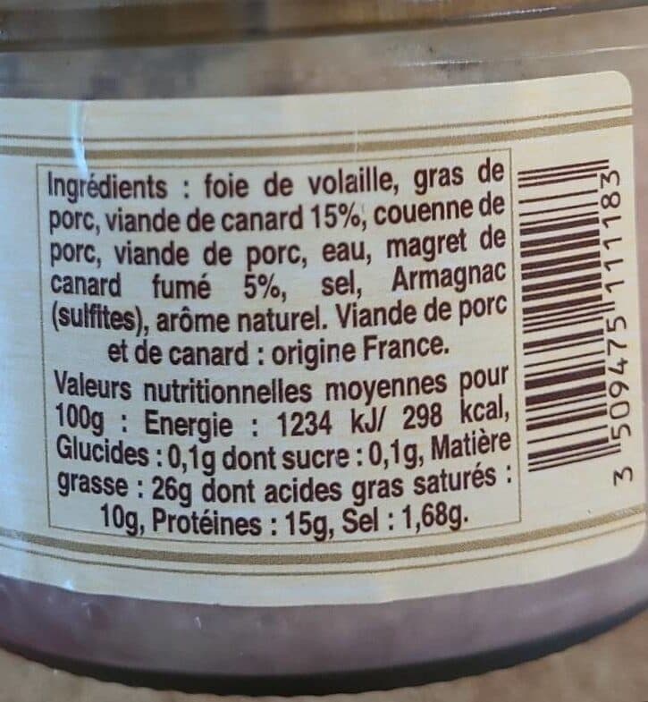 Maison Escudier Terrine de canard au magret packshot