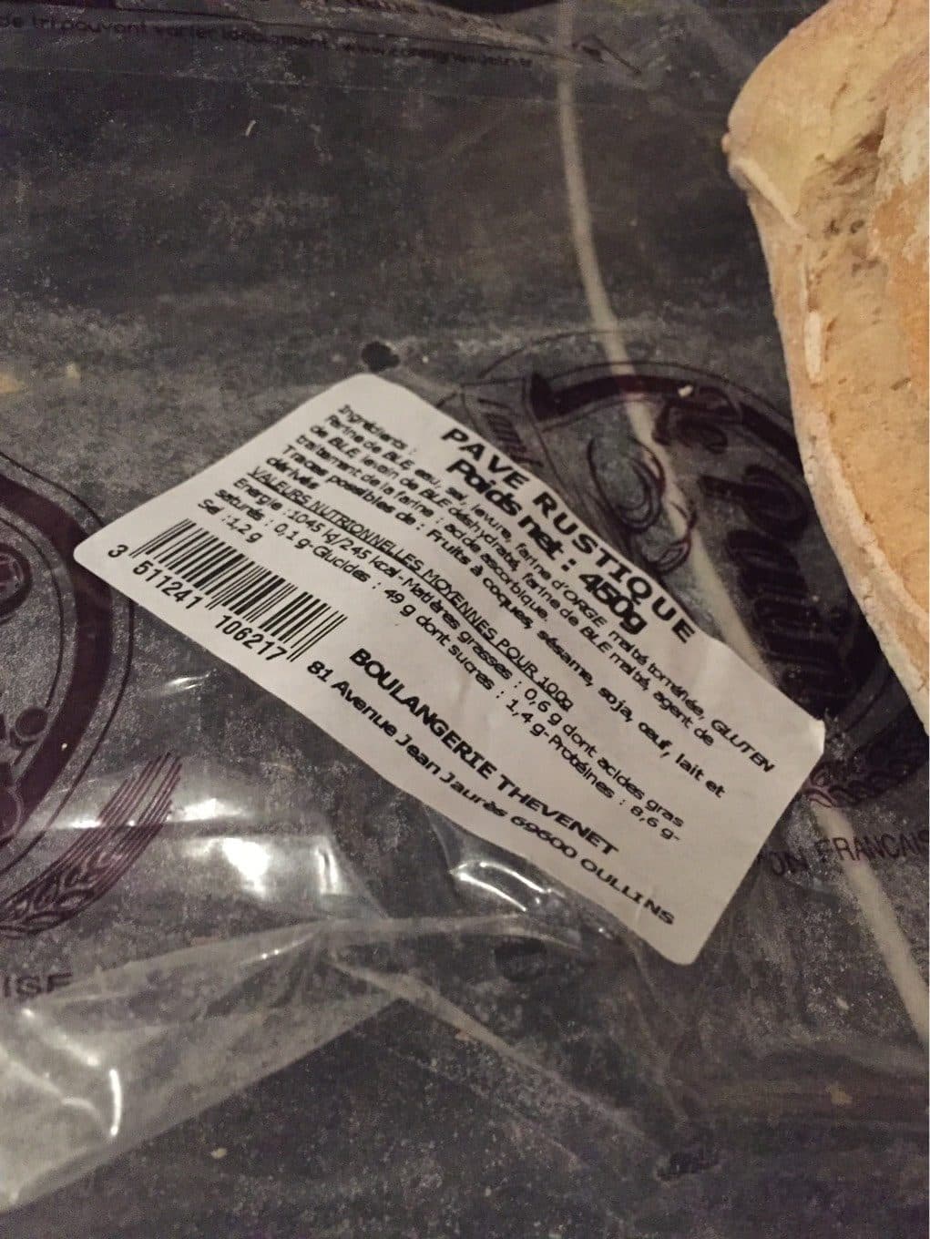 Boulangerie Thevenet Pave rustique packshot