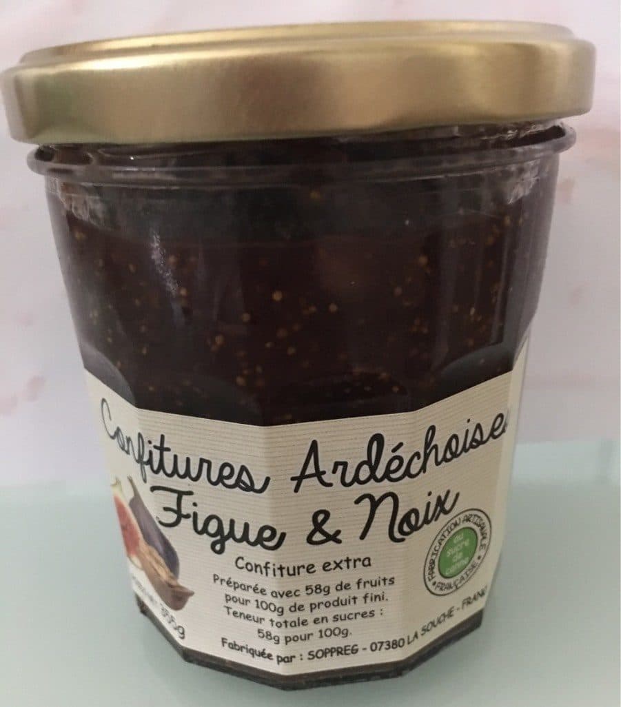 Confitures Ardéchoises Confiture Ardechoise Figue et Noix packshot