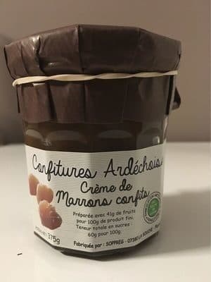 Confitures Ardéchoises Crème de marrons confits packshot