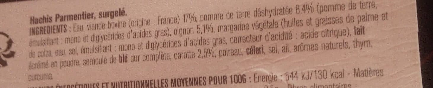 Primel Gastronomie Hachis Parmentier Surgelé packshot