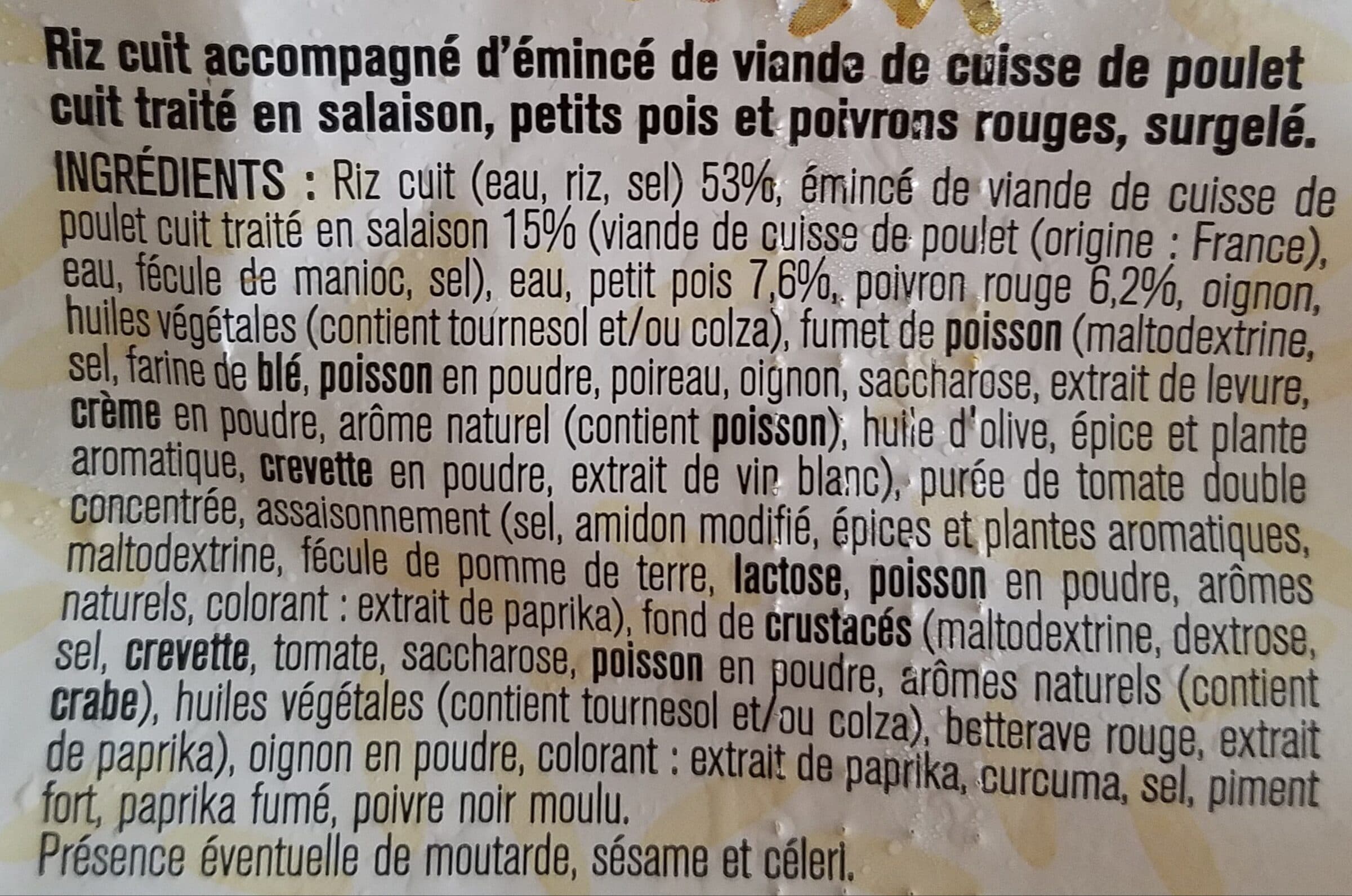 Les bons p"tits plats Riz à l'Espagnol packshot