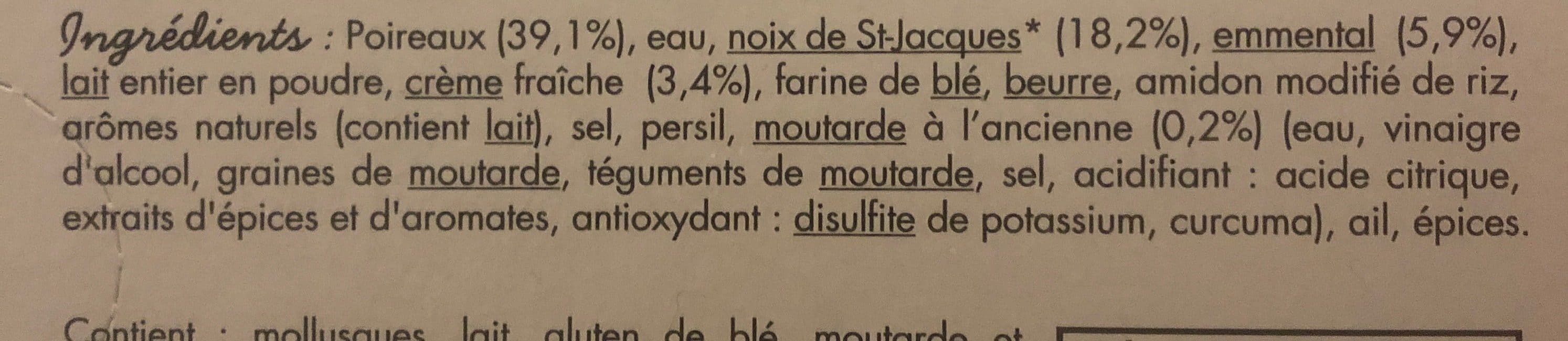 Toupargel Gratin de noix de saint Jacques aux poireaux packshot