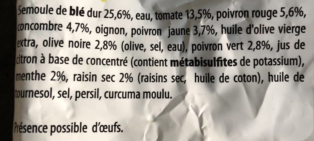 Open Food Facts Taboulé packshot