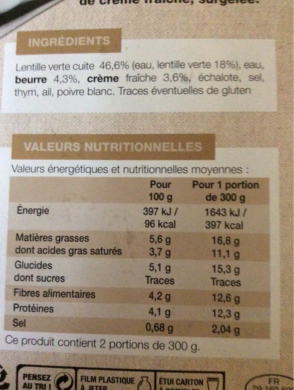 Primel Creme de lentilles packshot