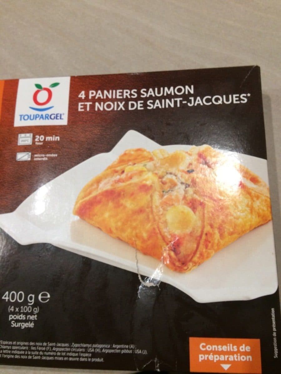 Toupargel 4 paniers saumon et noix de Saint-Jacques packshot