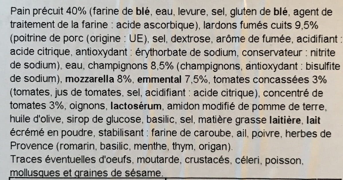 Open Food Facts Baguette saveur italienne packshot