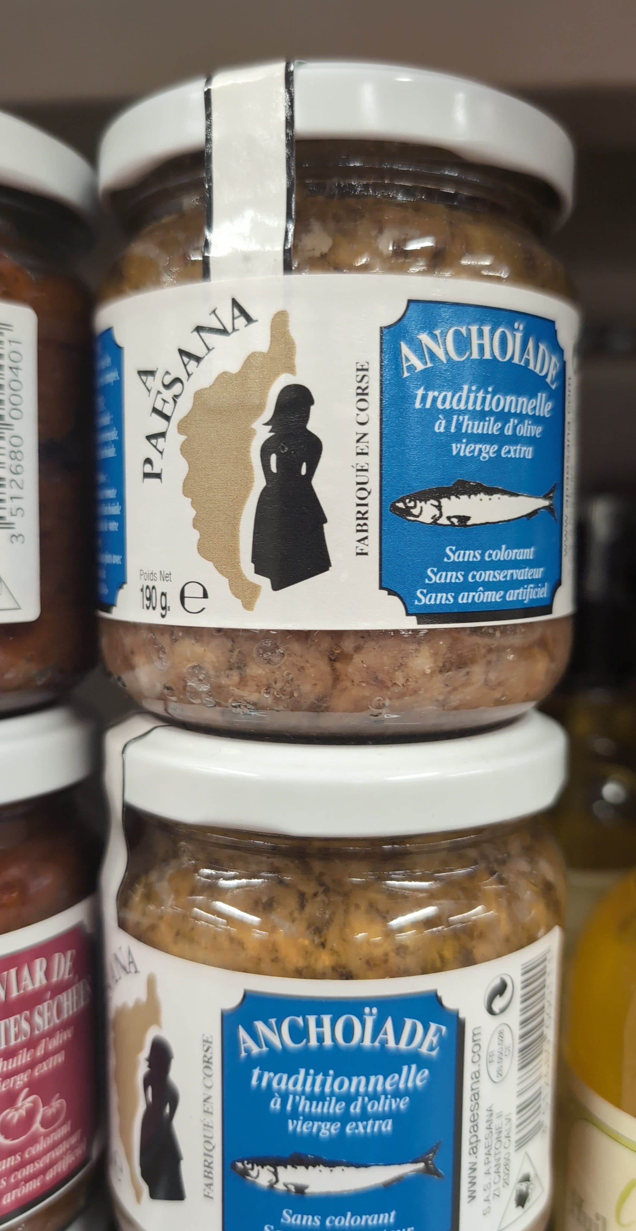 A paesana Anchoiade 200G Paesana ( Corse ) packshot