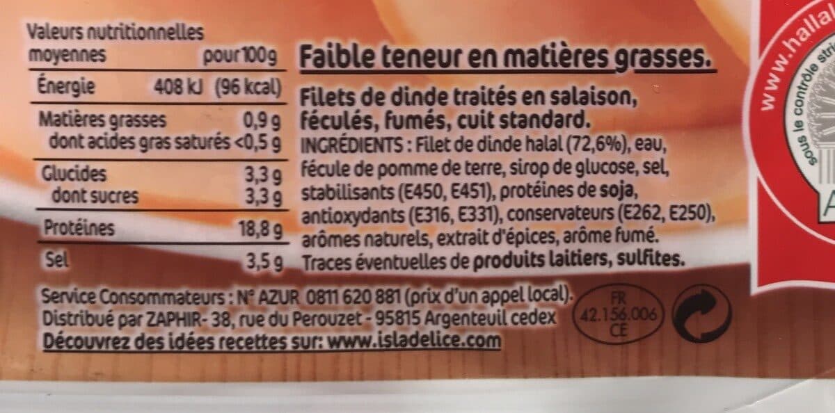 Isla Délice Délice de dinde fumé (5 tranches) packshot