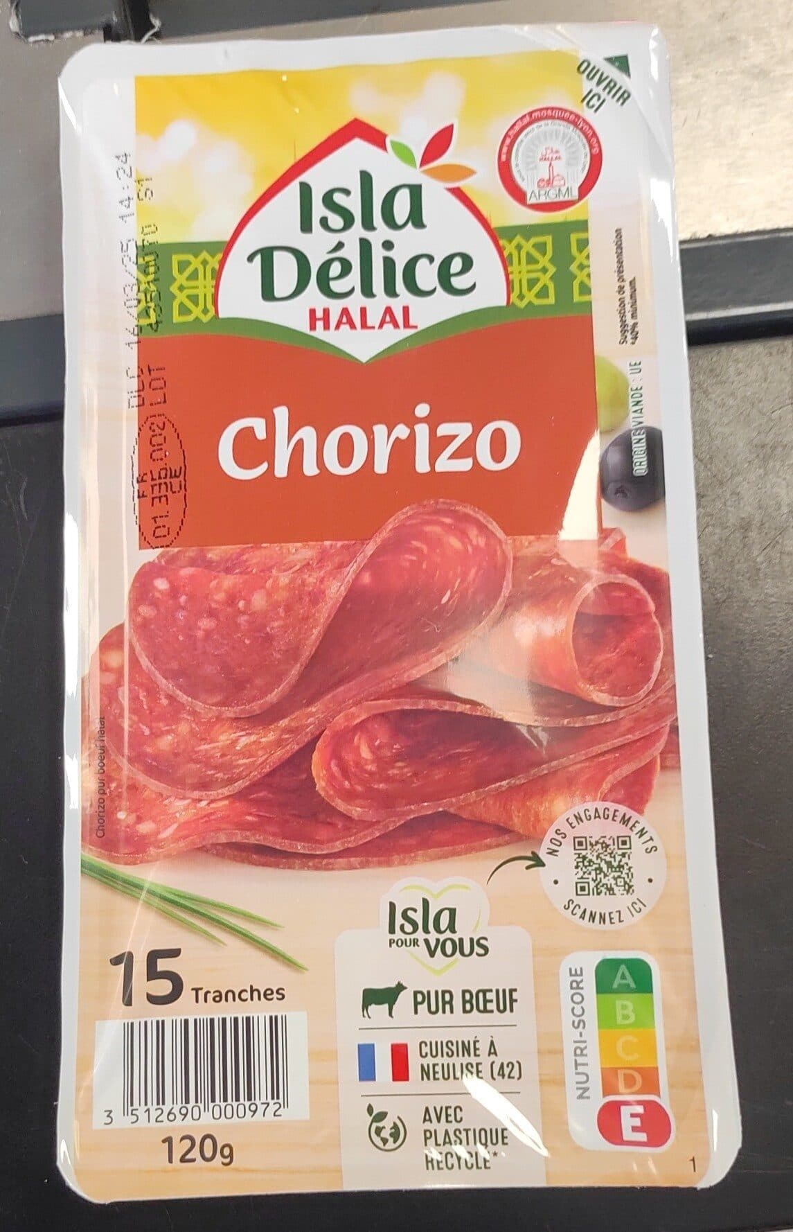 Isla Délice Chorizo pur boeuf packshot