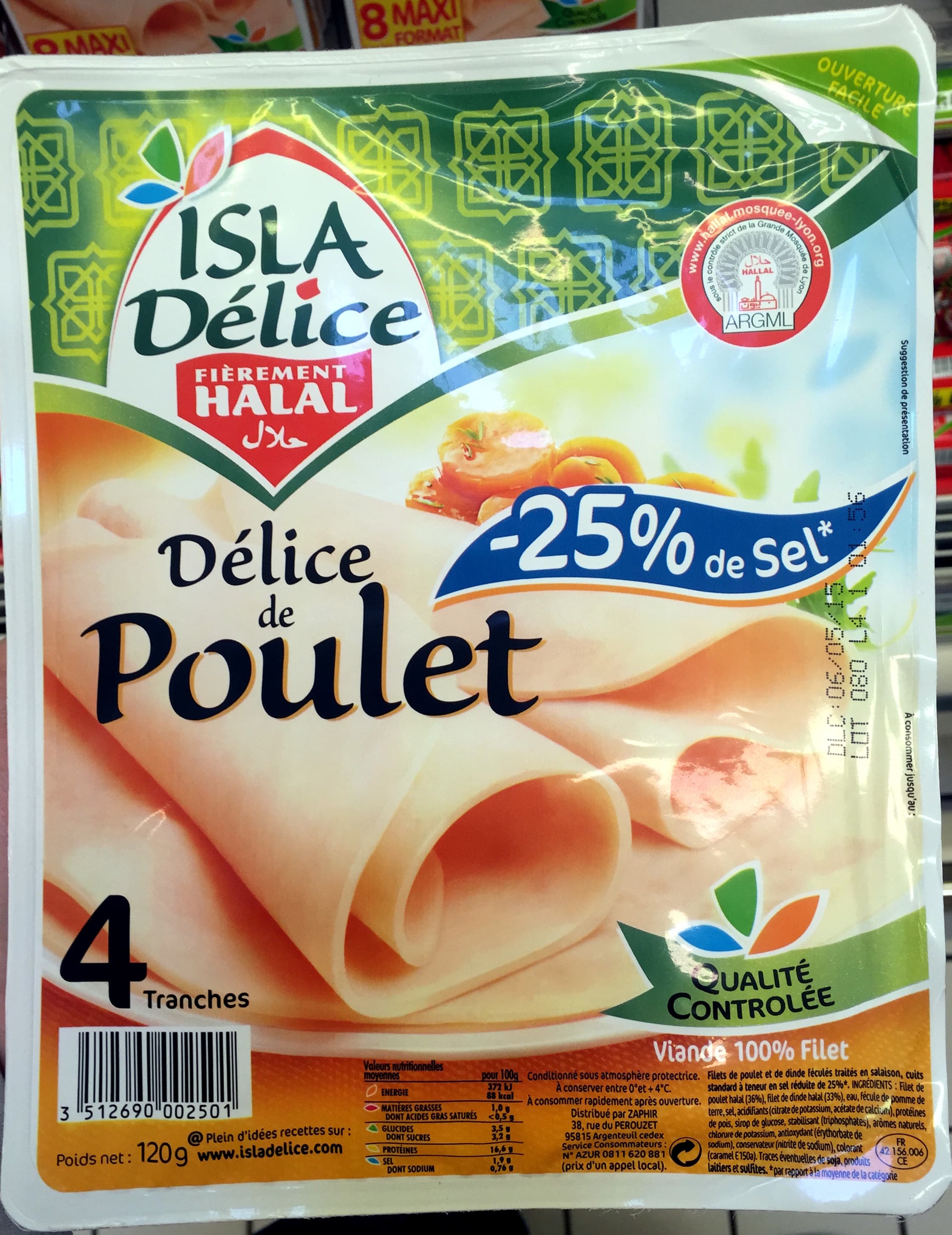 Isla Délice Délice de Poulet -25% de sel packshot