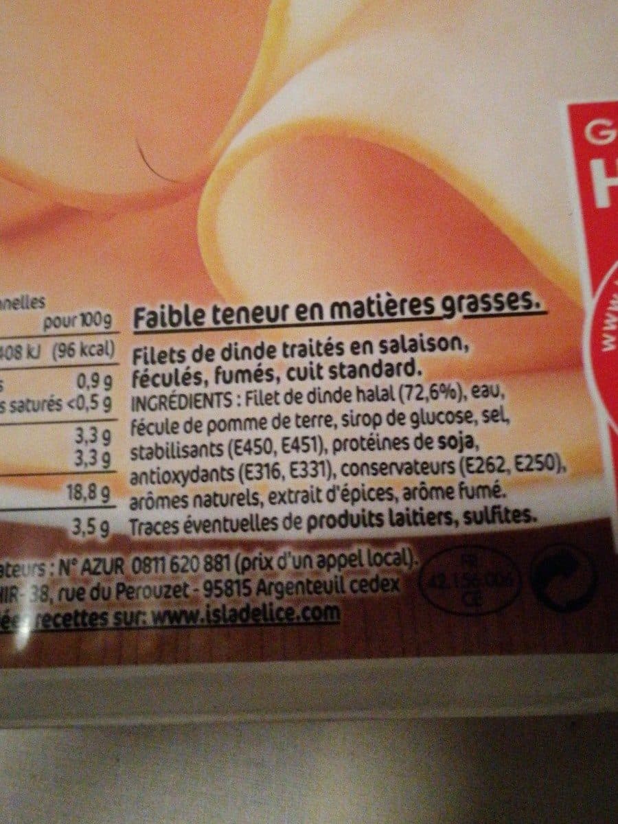 Isla delice Dinde fumée packshot