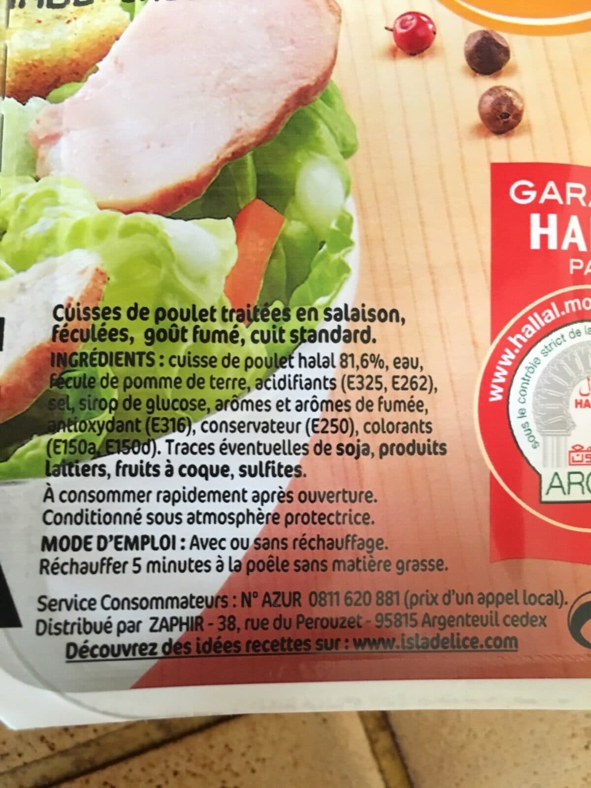 Isla Délice Emincés de Poulet Gout fumé packshot