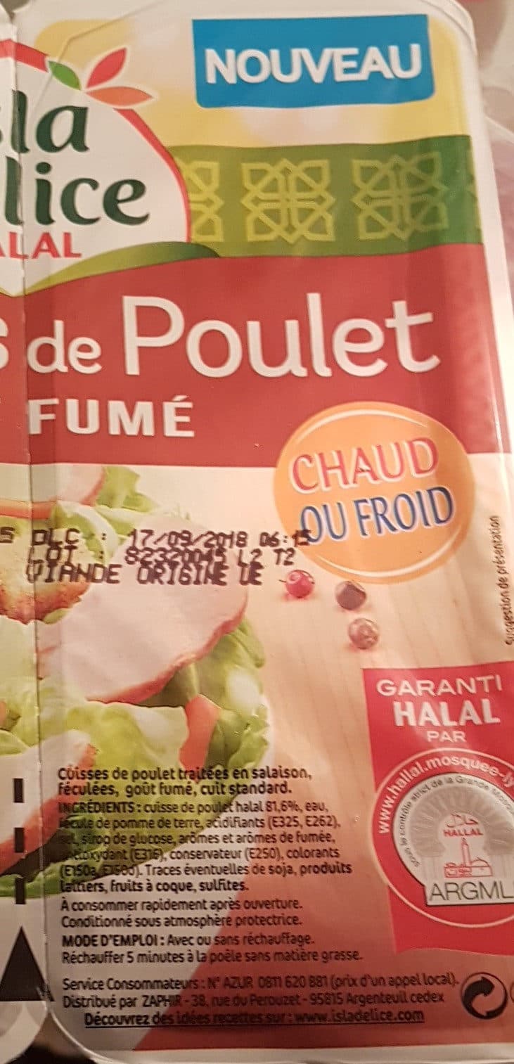 Isla Délice Emincés de Poulet Gout fumé packshot