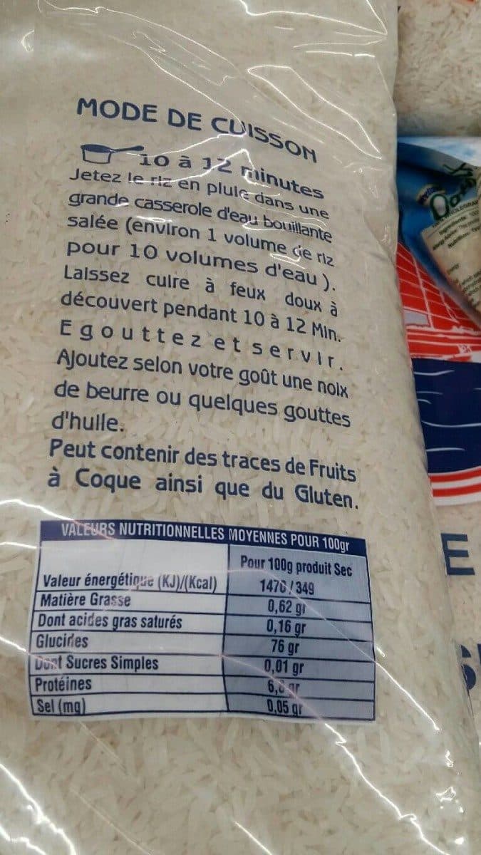 Open Food Facts Riz long parfumé packshot