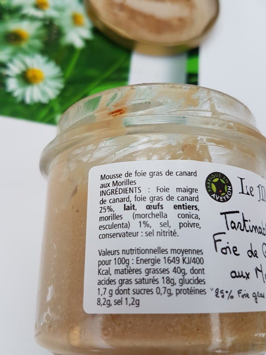 Le Manoir Alexandre Tartinable de foie de canard aux morilles packshot