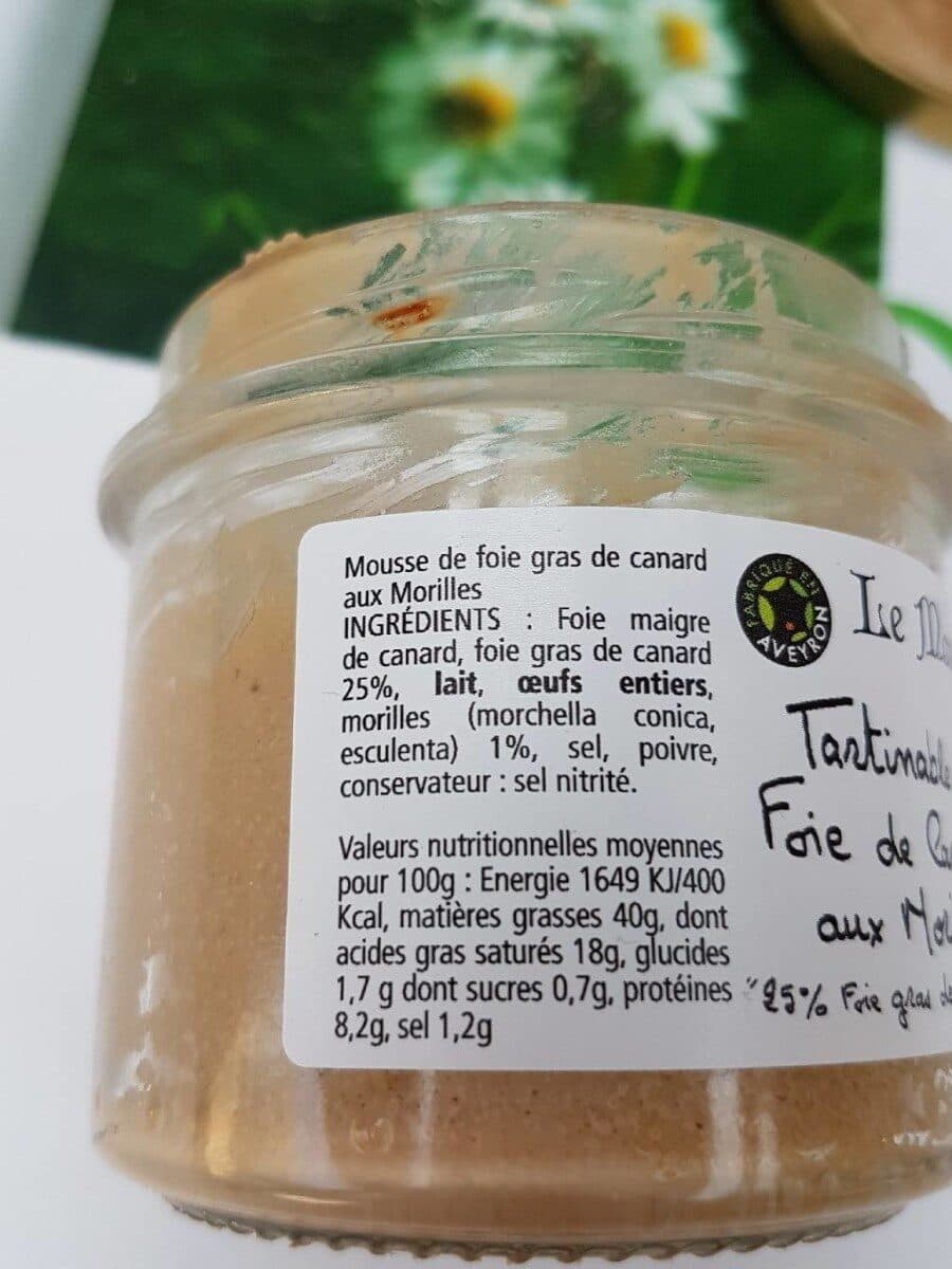 Le Manoir Alexandre Tartinable de foie de canard aux morilles packshot