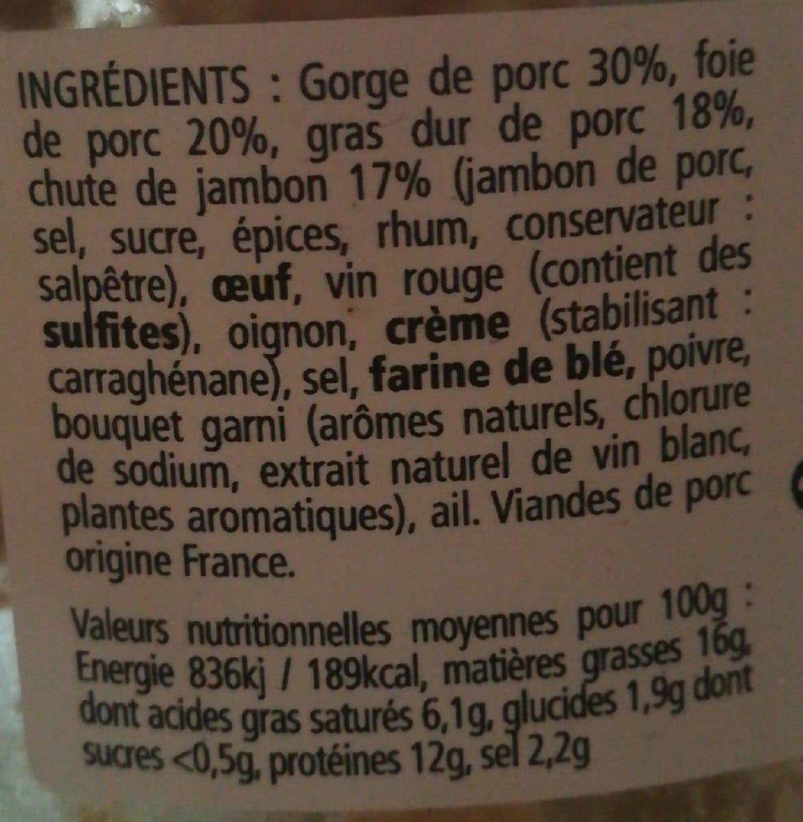 Le Manoir Alexandre Terrine au jambon de pays packshot