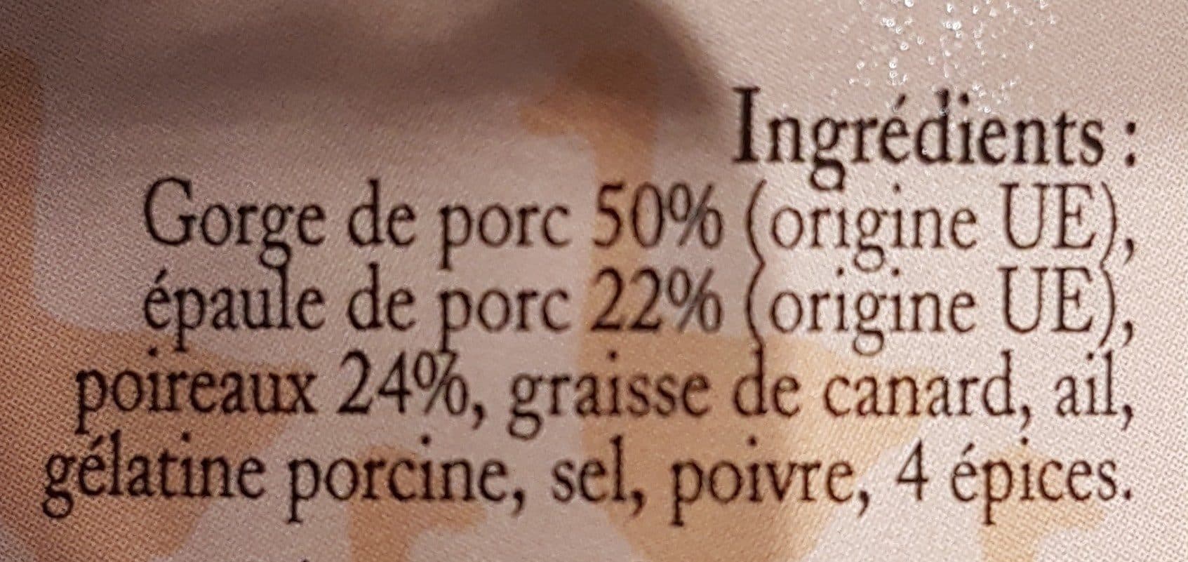 Foie Gras Martegoute Terrine de campagne aux poireaux packshot