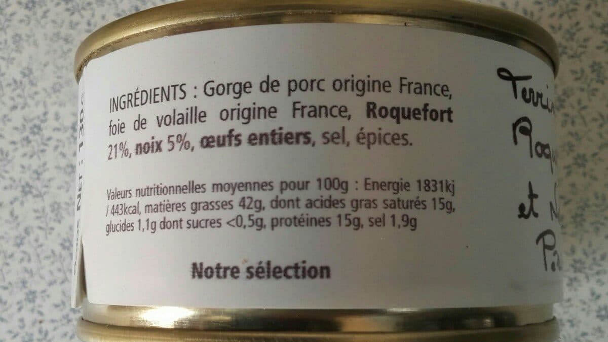 Le Manoir Alexandre Terrine au Roquefort et Noix du Périgord packshot