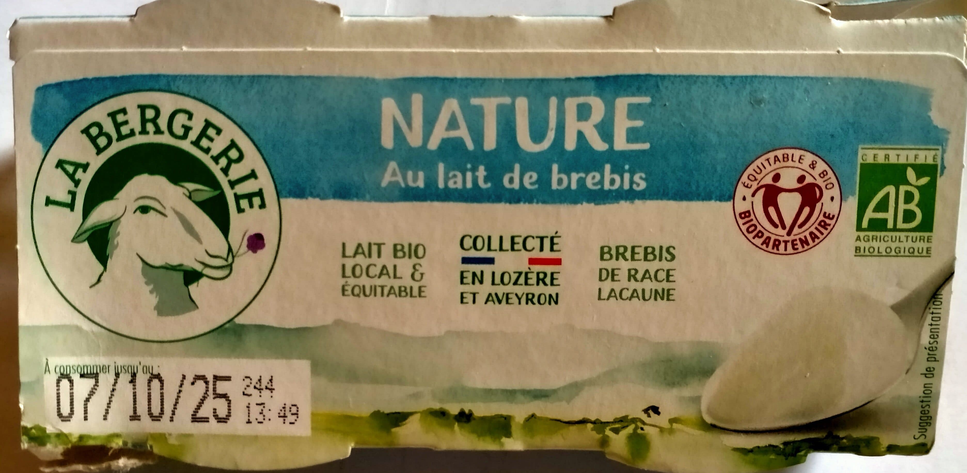LA BERGERIE Nature au lait de Brebis packshot