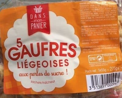 Dans Mon Panier Gaufres Liégeoises aux perles de sucre packshot
