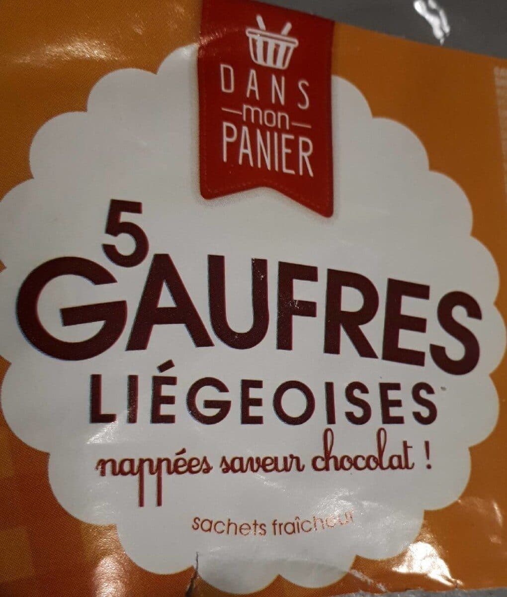 Dans Mon Panier Gaufres liégeoises nappées saveur chocolat packshot