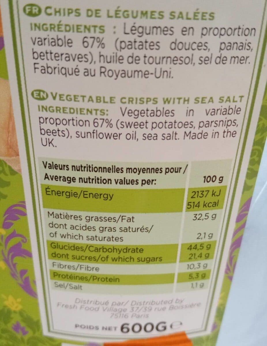 Regent's Park Lady Chips Legumes packshot