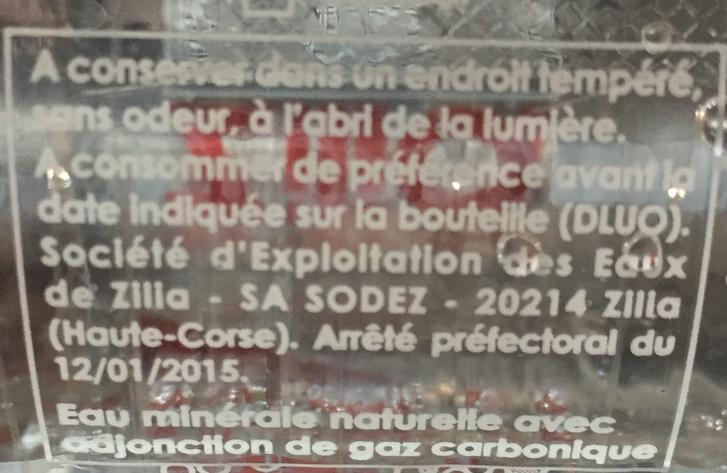 Zilia Eau minerale frizzante packshot