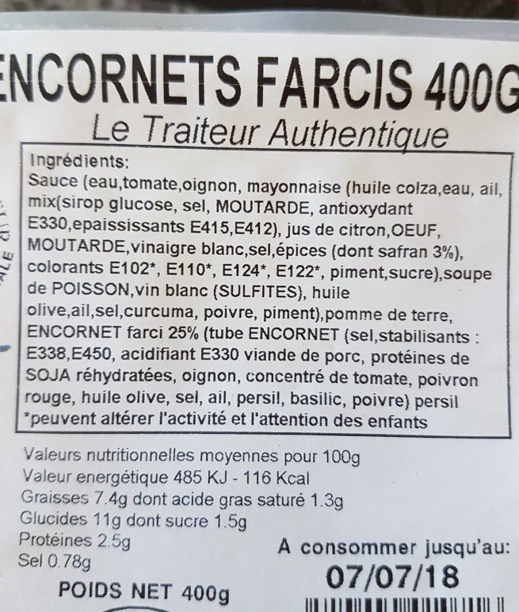 Claude Traiteur Médaillons d'encornets farcis 400g packshot