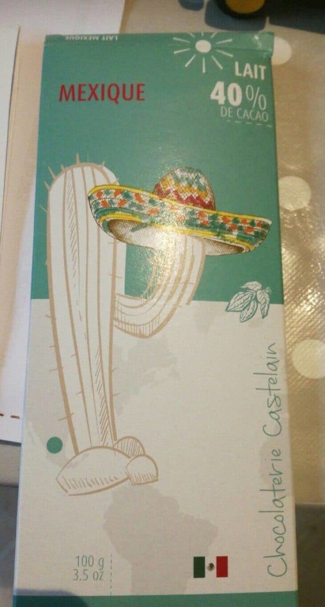 Chocolaterie Castelain Chocolat lait 40% Mexique packshot