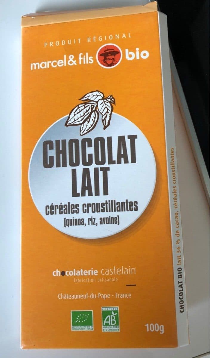 Chocolaterie Castelain Chocolat lait cereales croustillantes packshot