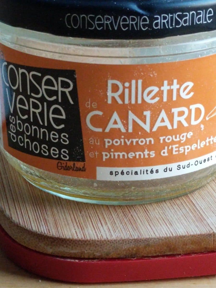 Open Food Facts Rillette de canard au poivron rouge et piment d'Espelette packshot