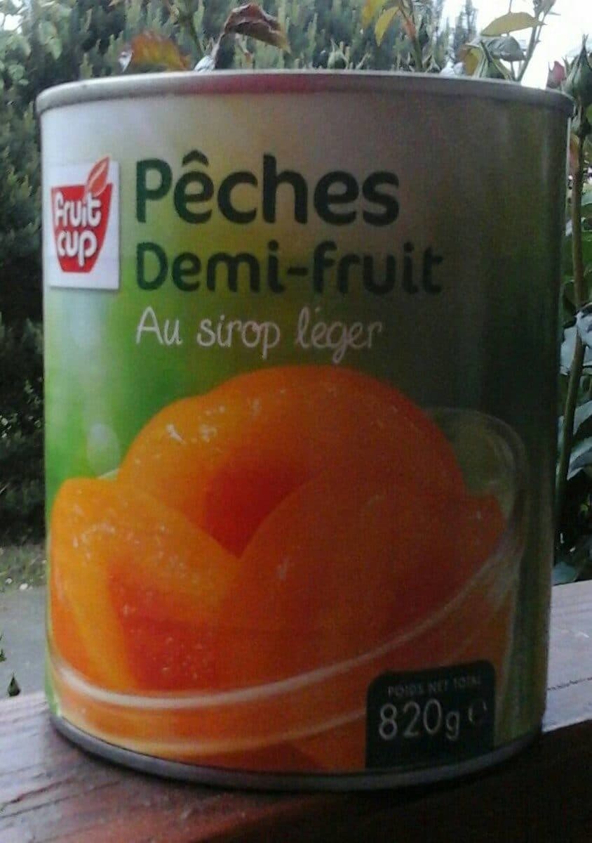 Open Food Facts Pêches demi-fruit au sirop léger packshot