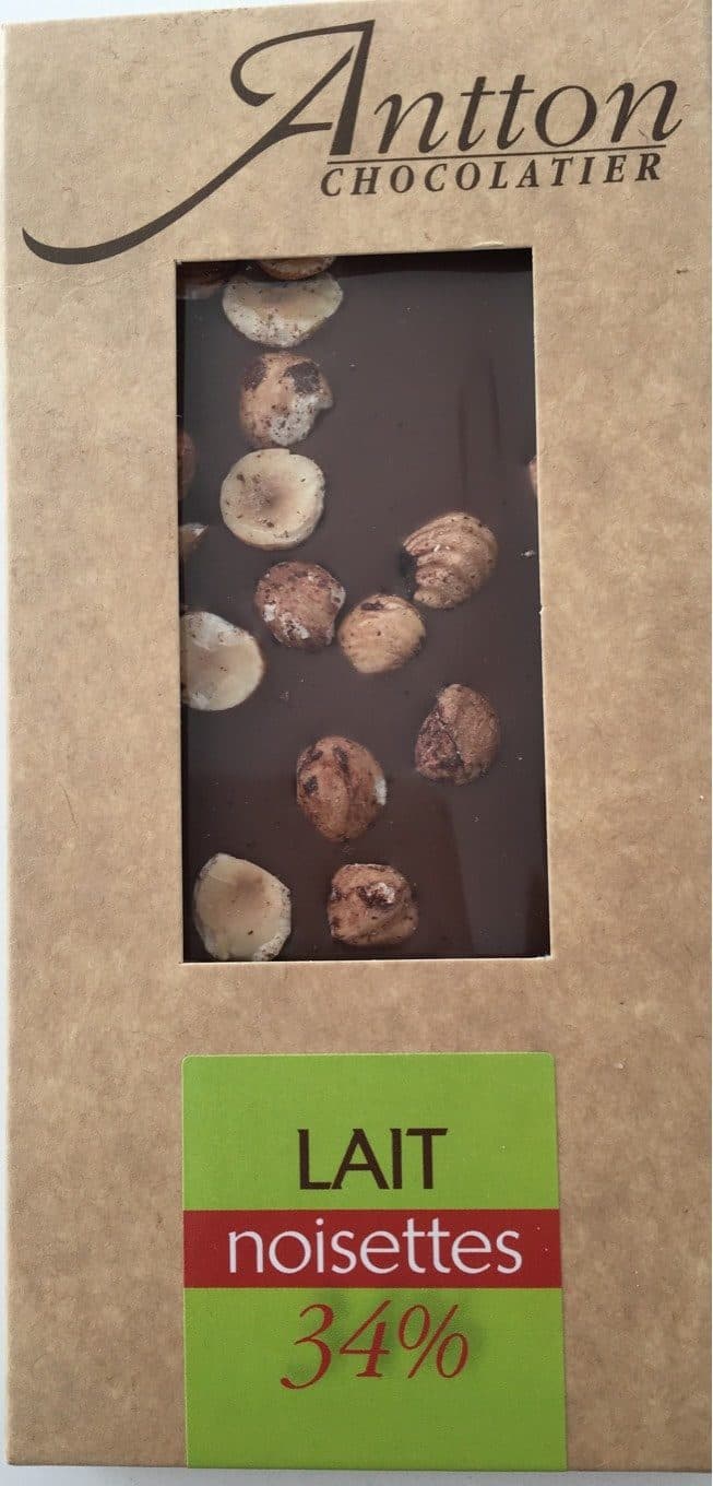 Antton Tablette chocolat lait noisettes packshot