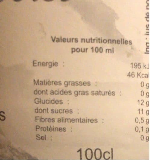 Open Food Facts Pur jus de pomme et framboise packshot