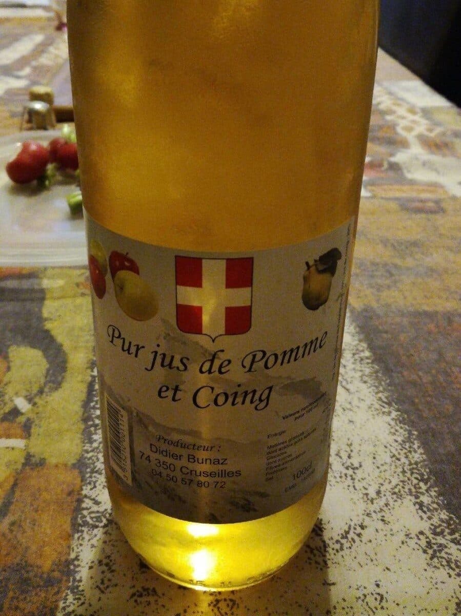 Open Food Facts Pur jus de pomme et coing packshot
