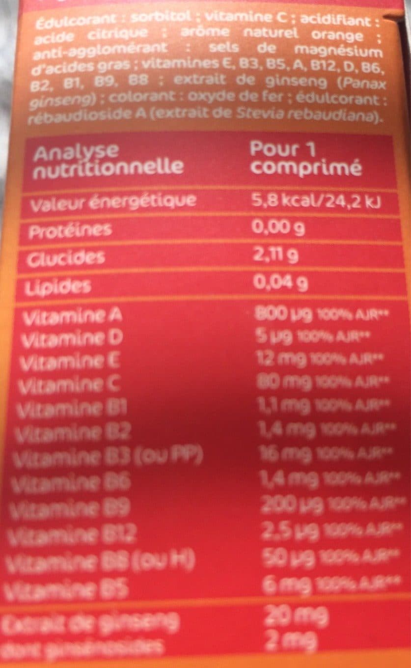 Nutrisanté Nutrisante 12 Vitamines+ginseng 24 CPS A Croquer (adult) packshot