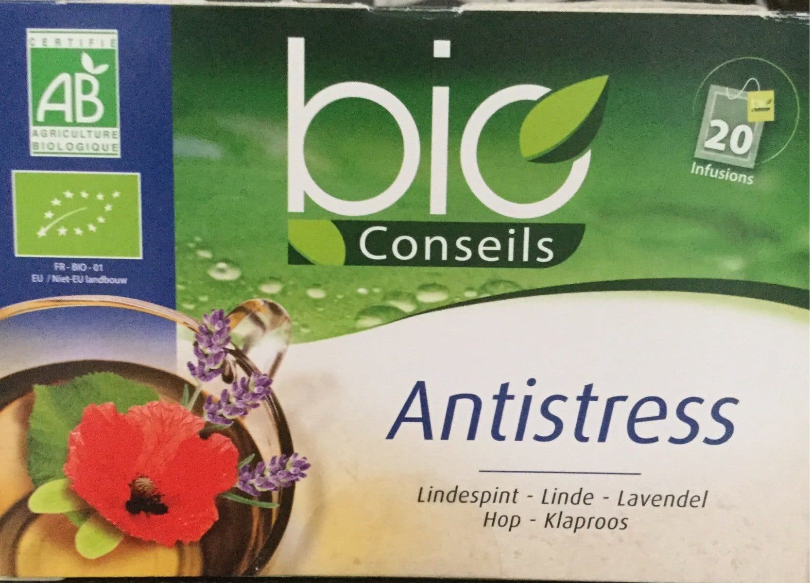bio conseils Infusion Anti Stress Bio - 20 Sachets - Bio Conseils packshot
