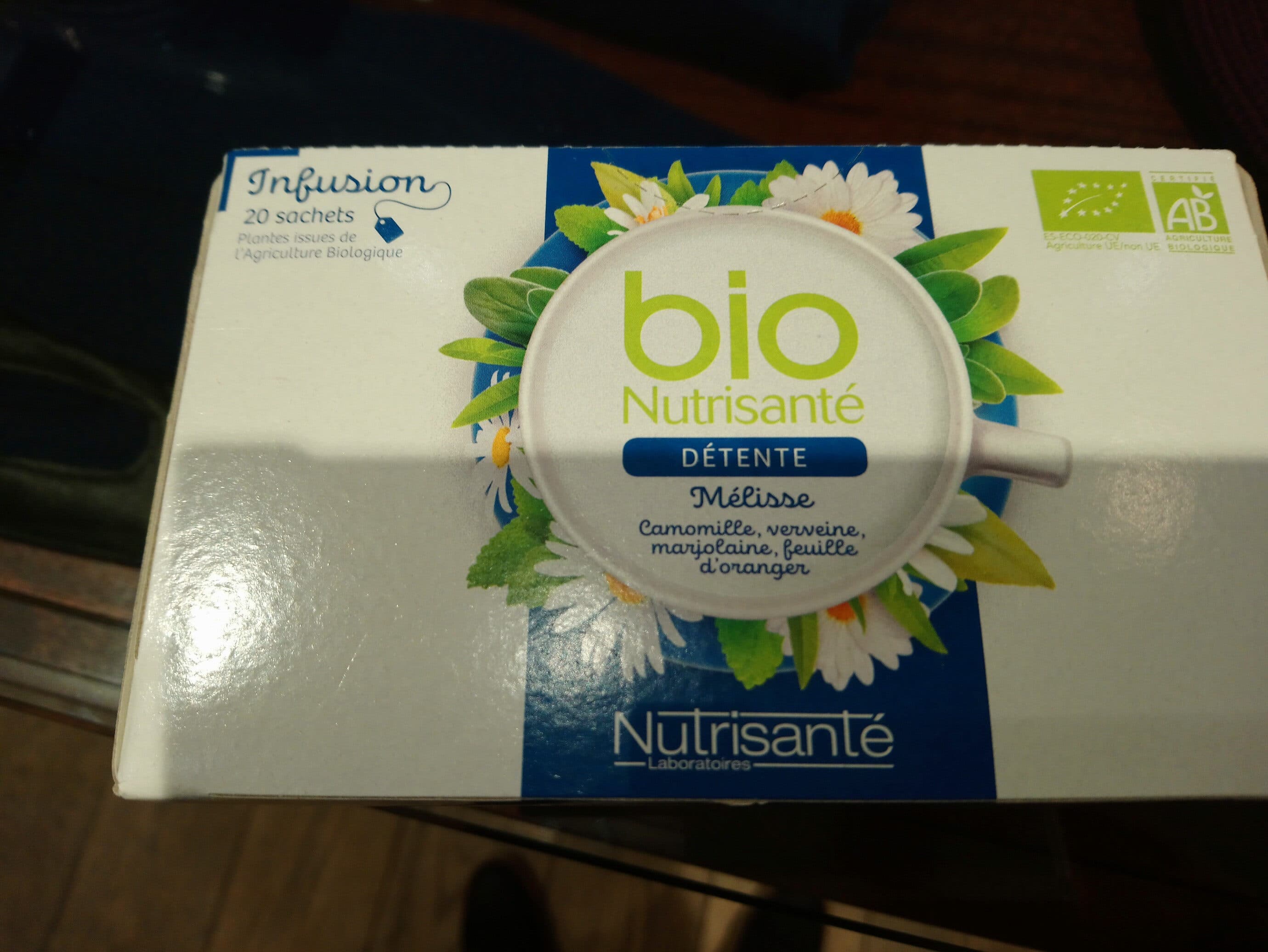Nutrisante Nutrisanté Infusion Bio Détente 20 Sachets packshot